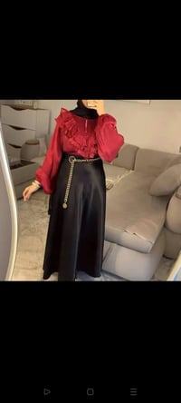 طقم سهرات • ستان مستورد • ون سايز ٧٥-٨٥ك