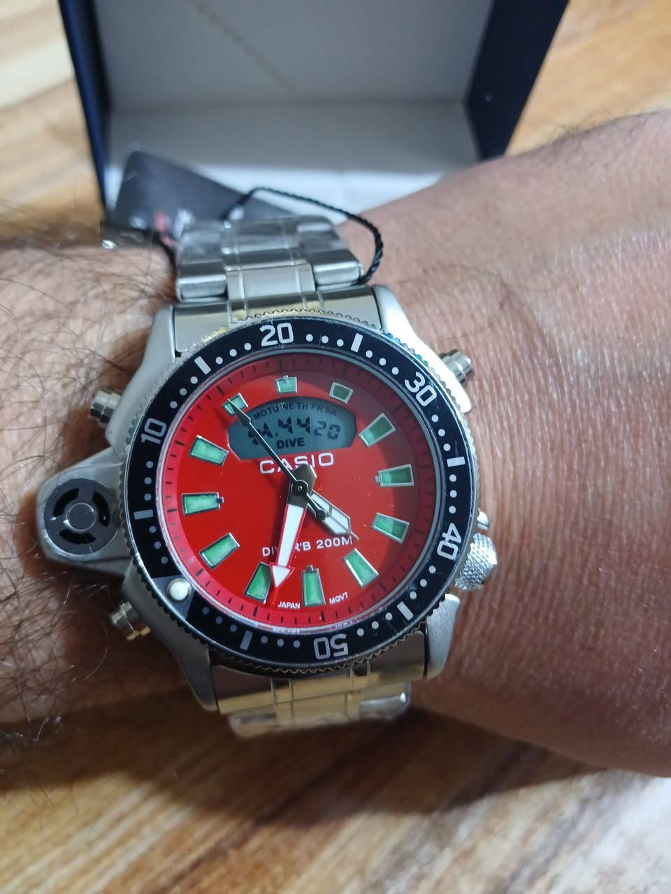 كاسيو باله دبل تايم  طلعتلي بهذا الشكل  قطعه نادره الرنك دوار وزن ثقيل مع علبه اصليه الميل فسفوري إضاءة في الليل بالعافيه الي ياخذها
يوجود توصيل باب بيتك 

27 الف مع التوصيل  تمم عنوانك الكامل بالخاص بالعافيه


**إذا كنت صاحب هذا الإعلان وتريد حذفه لأي سبب، رجاءا أرسل رسالة إلى الدعم الفني**