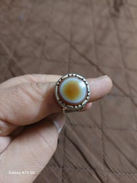 جزعة يمنية • حجر طبيعي • صياغة يدوية ثقيلة