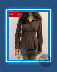 قميص بني • مخصر • مقاسات XS-2XL