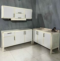 كاونتر أرضي • ملحق متر ونص • سنك مرمر صناعي