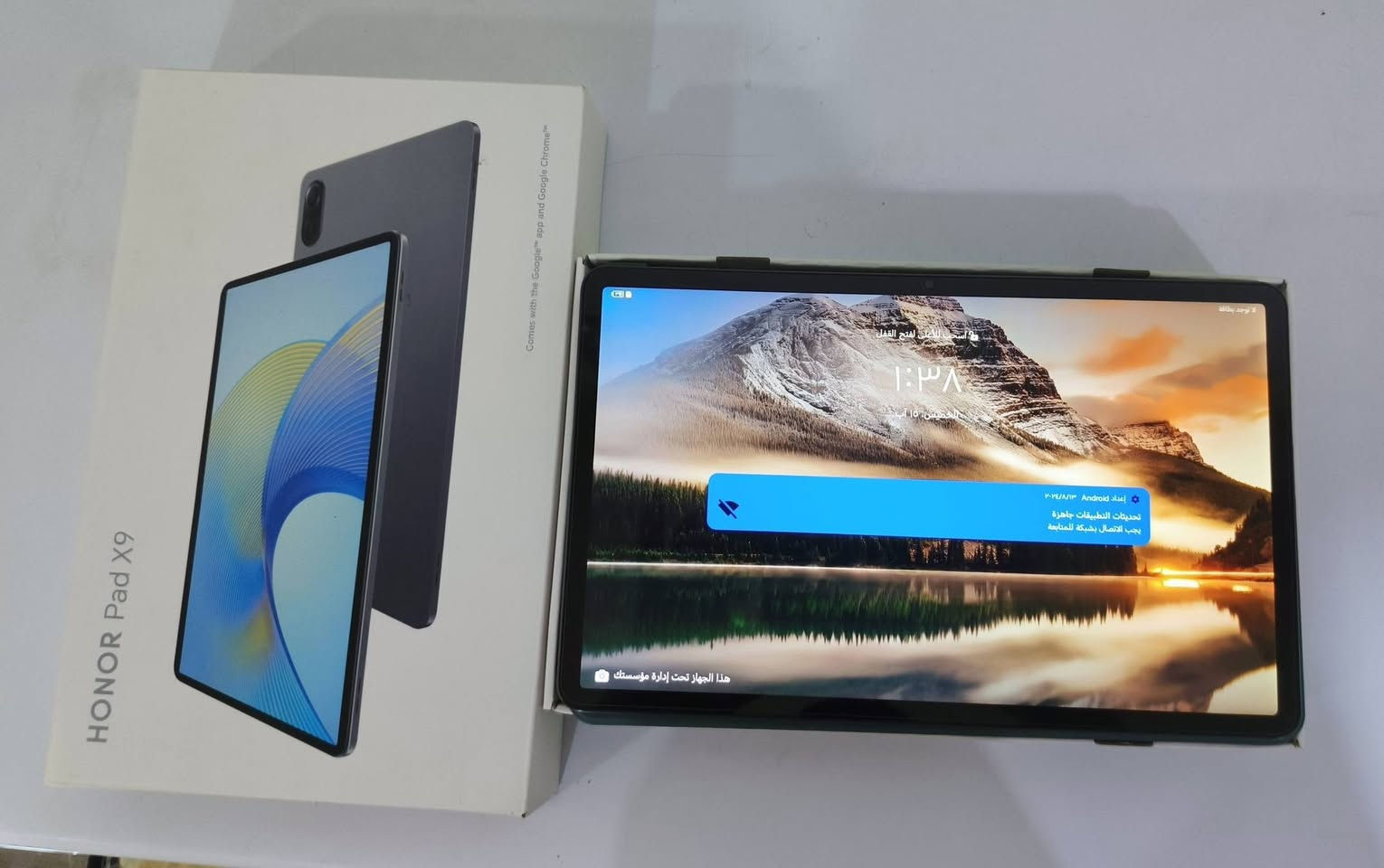 سلام عليكم أيباد هونر  X9ذاكرة 128رام4جهاز مواصفات روعة مستخدم اسبوع فقط سعر قفل لاتجين وتكليف بيش نهاية سعر قفل كل ملحقات  ويا  مكاني بغداد رقمي شراي يتصل ***********
