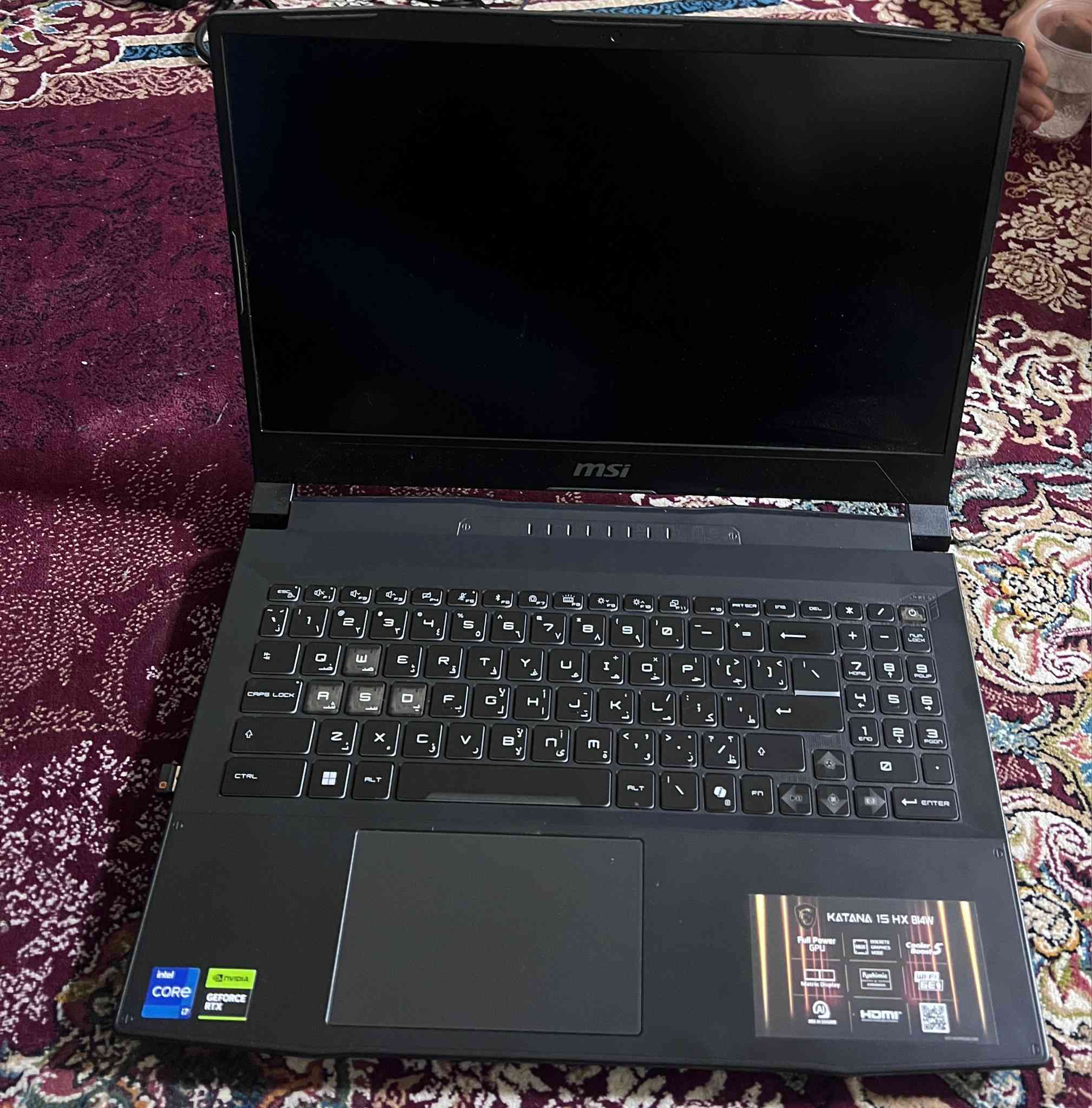 السلام عليكم شباب لابتوب مستخدم شهر نضافه ١٠٠%
MSI KATANA 15 HX B14WFK-660XAE 15.6" FHD 144Hz - Intel Core i7 14700HX - 16GB RAM-512GB SSD - NVIDIA GeForce

RTX 5060 8GB- WIN 11 PRO K
***********
