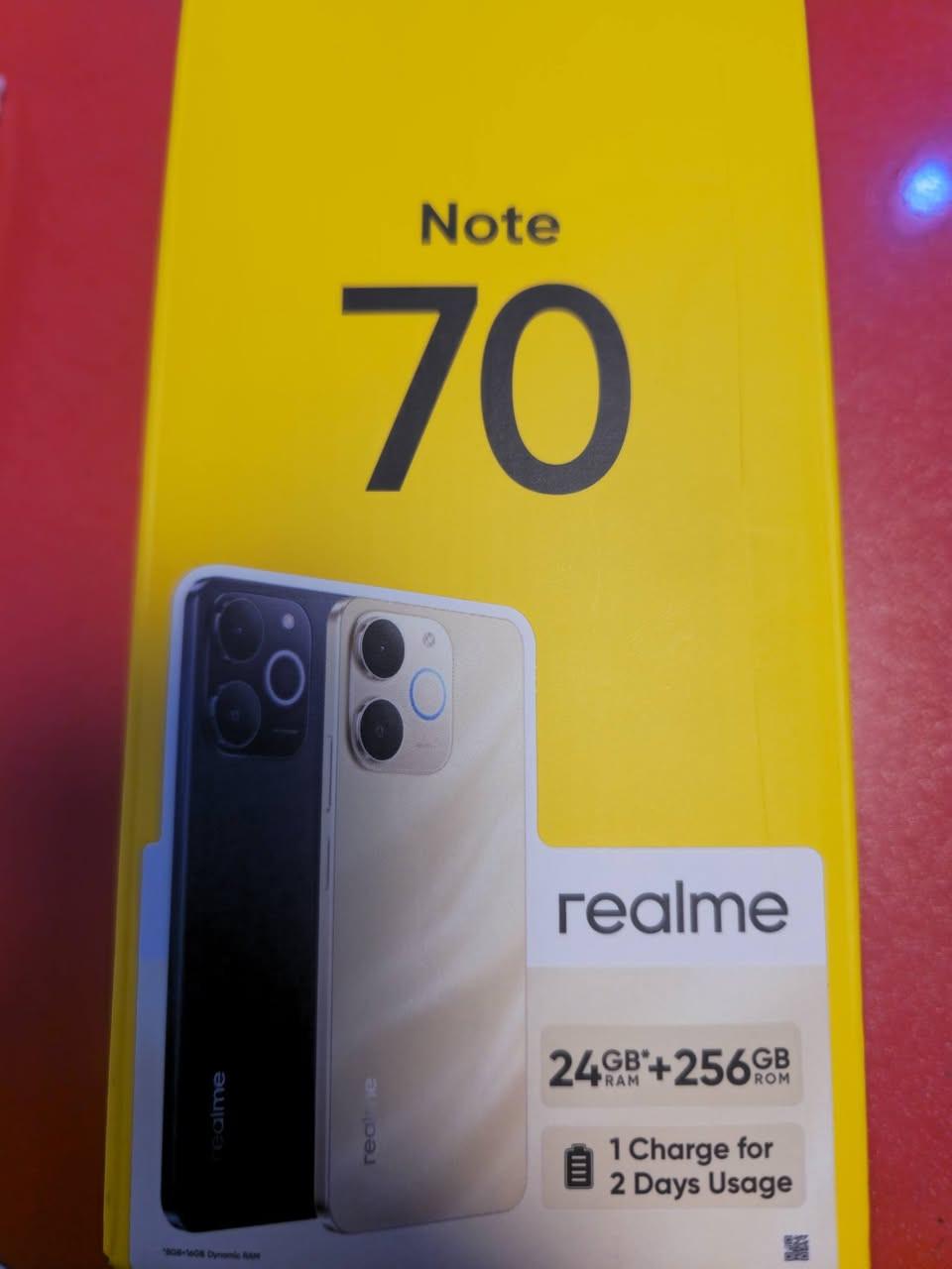 ريلمي نوت 70
جديد غير مستخدم 
ذاكره ٢٥٦
رام ٢٤
***********
احمد ميديا
المفرق قرب جامع الزيتوني
