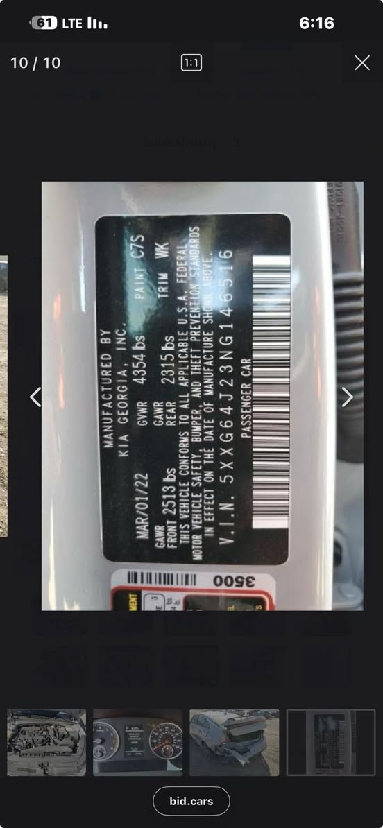 السلام عليكم عندي k5 موديل 2022 جي تي لاين بدون فتحه محرك 1600 تيربو ماشيه 24 الف حقيقي حادث خلفي بدون اليرباك البجم كبس السياره بيه حالوب بسيط صور الحادث والسونار مرفق بل صور رقم بغداد ابسمي مكان بغداد حي الجامعة *********** السعر 178 بيه مجال بسيط
