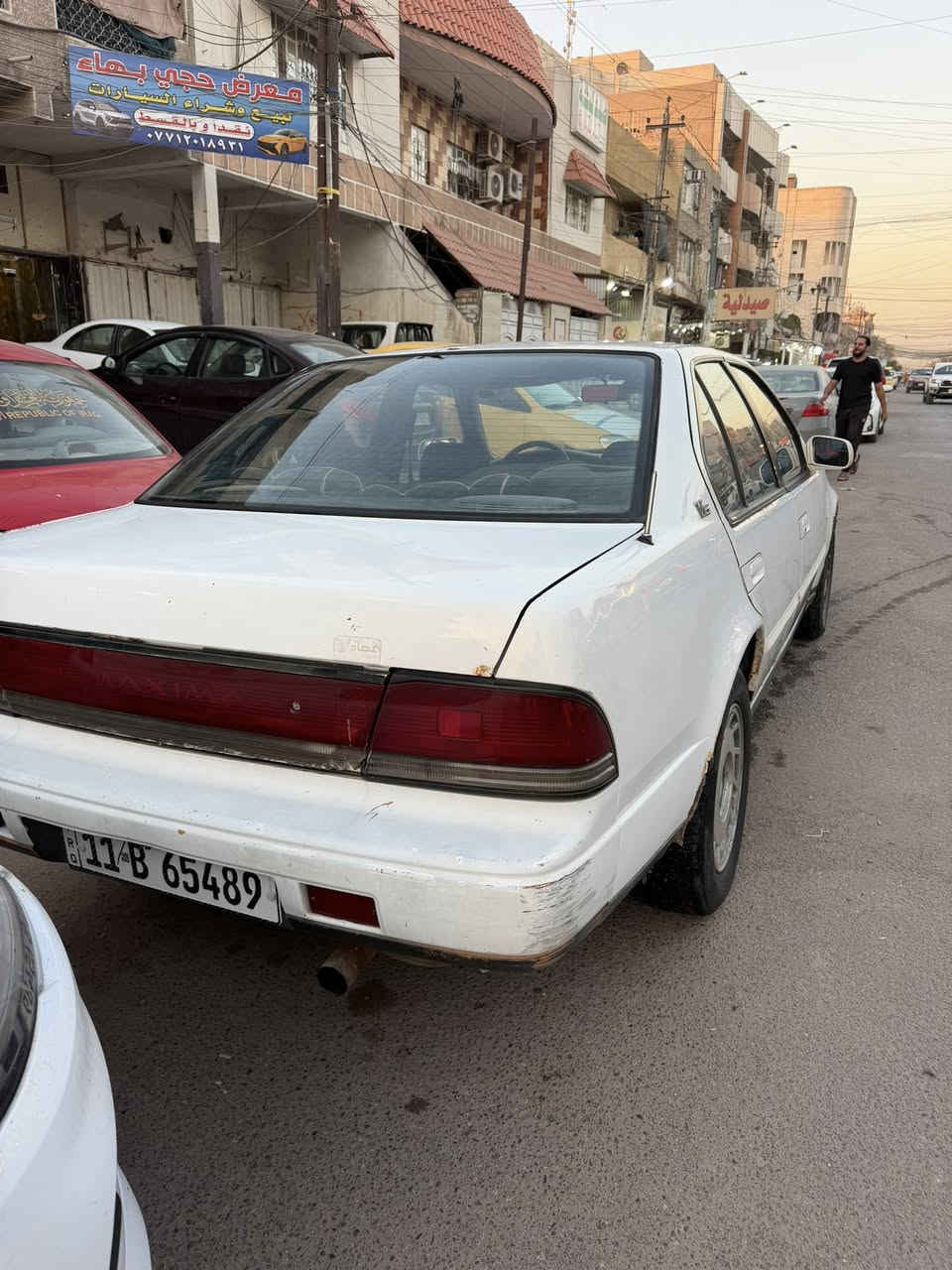 نيسان مكسما موديل ٩٠ للبيع سيارة بلاديه لاضربة ولاصبغ مكينة كير تمام صدر جديد ٦ سلندر رقم بغداد جديد تحويل مباشر مكاني بغداد الجديدة رقمي *********** السعر ٢٨ ورقه
