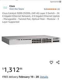 سيسكو C9200L • سويتش ٢٤ بورت PoE+ • أربيل