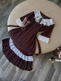 فستان طويل • فري سايز ٤٥-٧٥ • شريط خصر