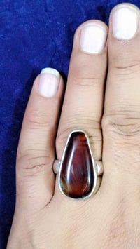 عقيق يماني • فضة ٩٢٥ • خاتم ١٧٫٥جم