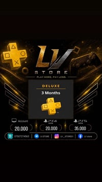 🎮 اشتراك PS PLUS DELUXE - 3 MONTHS 🎮 أحدث عروض LV STORE لعشاق البلايست...
