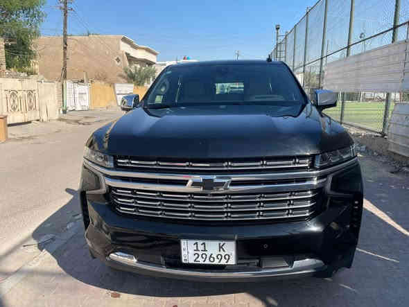 السلام عليكم تاهو  بريمر موديل ٢٠٢١ خليجي استلام وكالة المنصور باسمي رقم بغداد الدولي مكفول كفالة عامة وعليها تغليف كامل Pbf  فول مواصفات والبريمير معروفة مواصفات 
محرك ٥٣٠٠ ثمانية سلندر 
تشغيل عن بعد 
بصمة ابواب وتشغيل وصندوق 
فتحة سقف بانورما 
جكات 
داتا شوُ
فور ويل 
سقف كنتارا 
داخل جلد عسلي 
ستيرن كهرباء 
خزن ميموري 
دوس كهرباء 
انارة ترحيب 
علامة ضوء القمر 
ثلاجة
رادارات محيطية 
قيادة اليه 
حساس تنيه 
حار بارد كشن 
ومواصفات هواية والسعر ٥١٠ مكانها بغداد للاتصال 
***********
