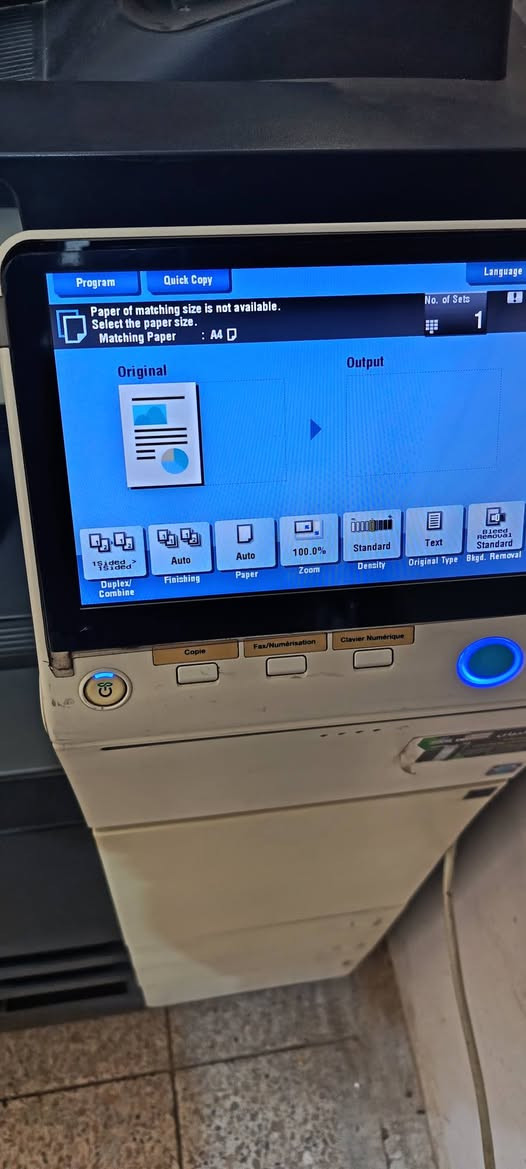 طابعة بزهاب 224e للبيع
طابعة بزهاب كونكا 224e للبيع
طبع فقط اسود وابيض
طبع ورق A4 وجهين
طبع ورق A3 وجهين
مدة الاستعمال سنة واحدة
لمعرفة التفاصيل يرجى المراسلة خاص
وفحص الجهاز قبل الشراء
لايوجد خدمة توصيل


**إذا كنت صاحب هذا الإعلان وتريد حذفه لأي سبب، رجاءا أرسل رسالة إلى الدعم الفني**