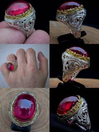 فضة 925 • ياقوت أحمر • قابل للتعديل