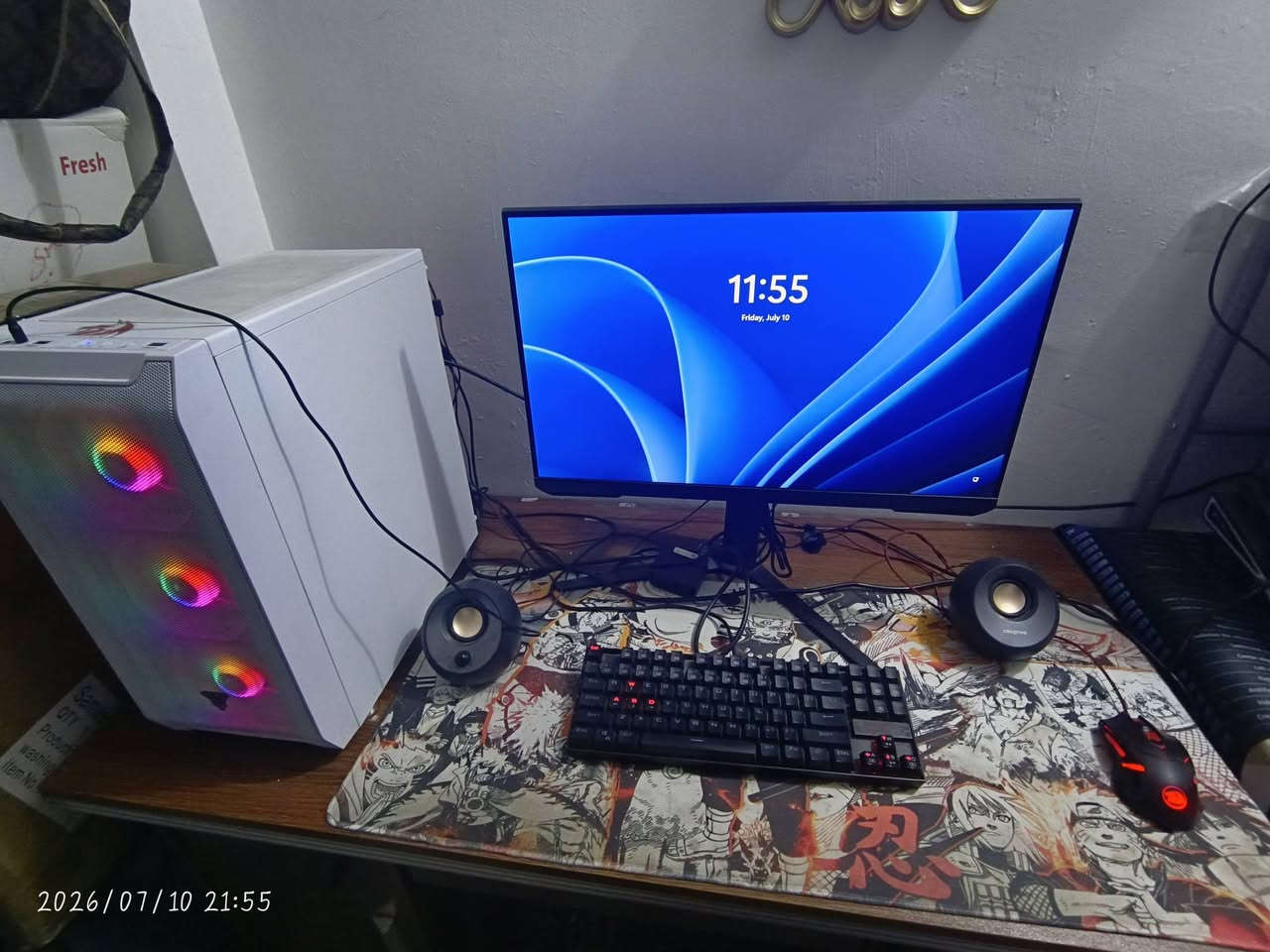 السلام عليكم
سيت اب كامل 
معالج i510400f
كرت rtx 3050 zotaic twin  8gb vram
رامات 16gb ddr4
المذربورد asus h510m-k
التخزين 1 تيار hdd و1 تيرا ssd sata و256gb m.2 nvme
باور سبلاي 80+ 650w
الكيس fantech cg80 ابيض
الشاشة
samsung odyssey g3 165hz 1080p 1ms VA 
سبيكرات
creative pebble v2
وماوس على كيبورد بلو سوتش ريدراجون k552

السعر 770 الف وبي مجال بسيط حگ الجية 

العنوان بغداد الكاظمية تجي تفحص بنفسك وتشوف 

اذا شراي راسلني خاص او واتساب ***********
