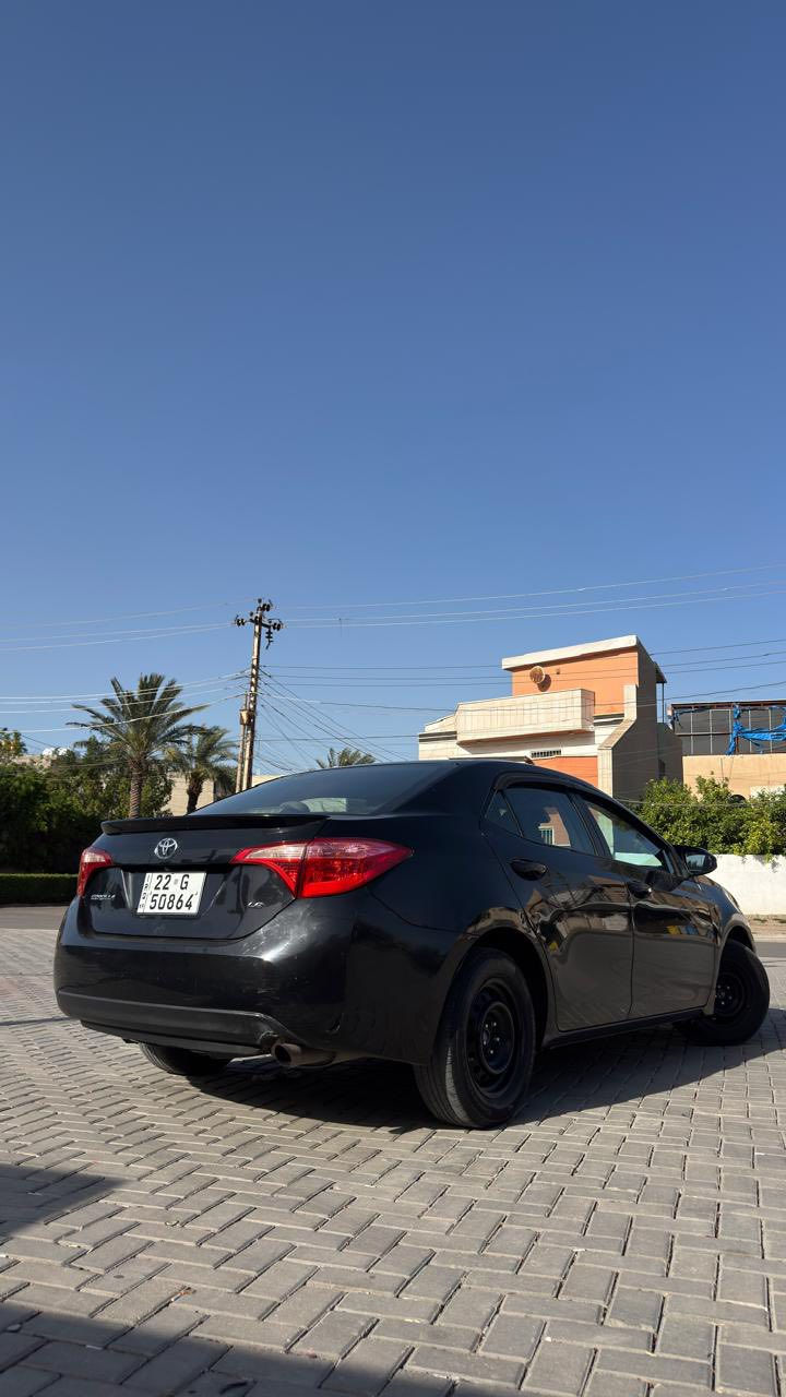 🚗 للبيع تويوتا كورولا 2019 وارد أمريكي - فئة LE 🚗
🔹 اللون: أسود
🔹 رقم: أربيل
🔹 الممشى: 155 ألف مايل
📌 الحالة:
• كير، مكينة، تبريد شرط ✔️
• صبغ جاملغ ونص الصندوق فقط
⚙️ المحرك والأداء:
• محرك 1.8 لتر – 4 سلندر
• قوة 132 حصان
• قير CVT أوتوماتيك
• دفع أمامي
• اقتصادية بالبنزين 👍
✨ المواصفات:
• شاشة 6.1 إنش + بلوتوث + USB
• مكيف أوتوماتيك
• تحكم بالستيرن
• كاميرا خلفية
• مثبت سرعة
• رادار أمامي
• مرايا كهرباء مع إشارات
• إنارة نهارية LED
• ويل حديد 16 إنش
🛡️ الأمان:
• 7 إيرباغ
• ABS + VSC
• تحذير مغادرة المسار
• نظام Toyota Safety Sense
💰 سيارة عملية، اقتصادية، واعتمادية عالية
📍 السيارة جاهزة للاستخدام اليومي
📞 للاستفسار والتفاصيل أكثر،   اتصل 
السعر ١٢٥ وبيه مجال 
***********
