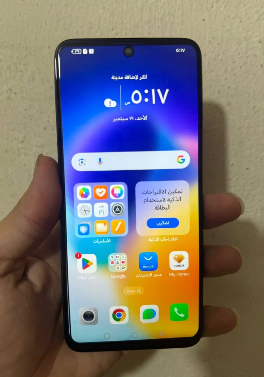 اسم جهاز هونر b7x فايف جي ضد الكسر والماي  ذكره 256 رام 16جهاز جديد ستعمال قليل كارتون مع                                                                                                                                        كامره 108 بيكسل يعني دقه فول ببجي 90 فريم  دبل سماعه صوت جهاز عالي
دبل سيمكرت بطاريه 6000
 يدعم شحن سريع سعر 180 وبي مجال بسيط شراي اتصل 
*********** 
***********
