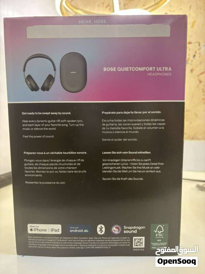 Bose QuitComfort Ultra
سماعة راس شركة بوس  
استخدام قليل بدون اي خدوش !!
ضمان لمدة سنة من مركز ترند - شارع الربيعي 
السعر 
400


**إذا كنت صاحب هذا الإعلان وتريد حذفه لأي سبب، رجاءا أرسل رسالة إلى الدعم الفني**