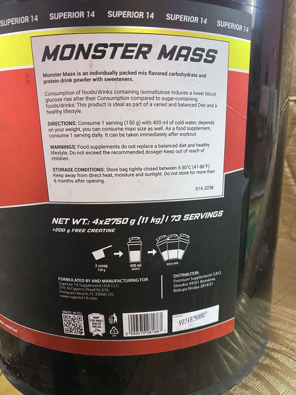 بروتين مونستر ماس
عندي كيسين 
كيس بنكهة الموز وزنه ٢،٧٥٠ غ
كيس بنكهة الكاكو وزنه ٢،٧٥٠ غ
بالكيس ما مفتوحات 
تاريخ صلاحيتهن  ١٠/١٠/٢٠٢٦
ما محتاجهن و رايد ابيعهن 
الوزن الكلي يصير : 5 كيلو و نص 

السعر: 85 الف
***********
