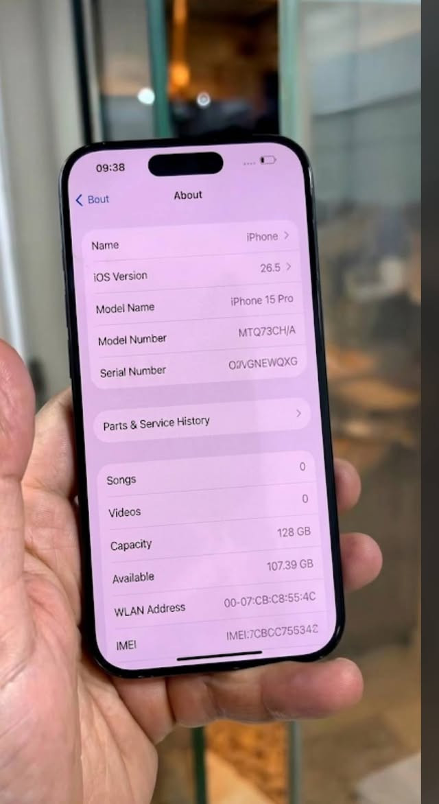 للبيع آيفون 15 برو ماكس
• ذاكرة 128GB
• لون نيلي
• الجهاز نظيف فول، ما بيه أي شخط أو خدش
• كلشي أصلي 100% وما مبدل بي أي قطعة
• الفيس آيدي فقط متوقف
• باقي الأمور كلها شغالة طبيعي
• شرط الفحص بأي مكان تريده

السعر 790 الف

للمهتم يراسل خاص.


**إذا كنت صاحب هذا الإعلان وتريد حذفه لأي سبب، رجاءا أرسل رسالة إلى الدعم الفني**