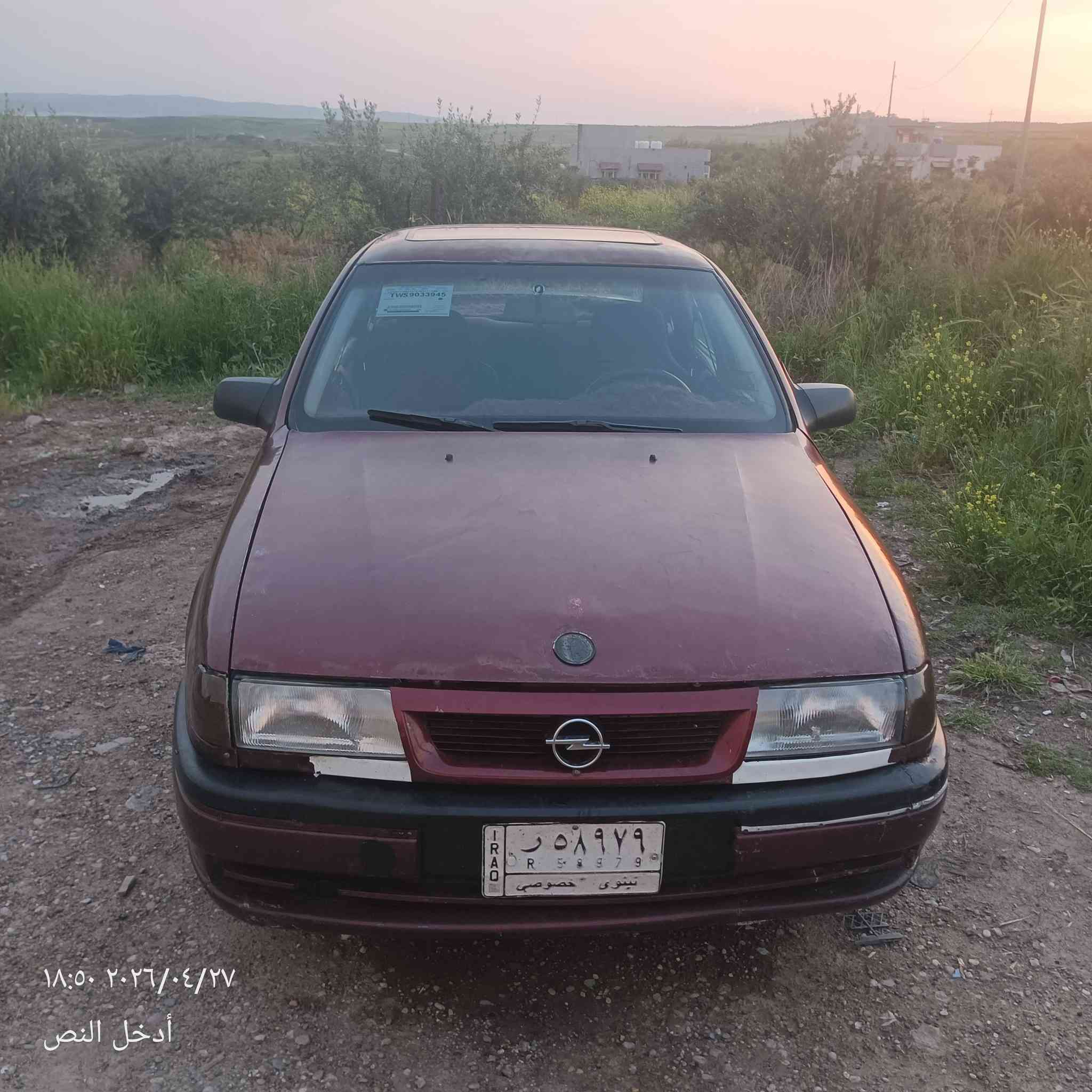 أوبل فكتره حجم 20موديل 90كابون بانزين موجود رقم الماني صاحبها موجد محرك شرط طخم تاير جديد سعر 32 ***********/***********
