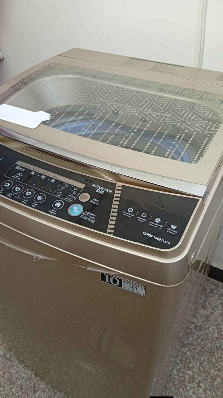 غساله دنكه 18 كيلو
بعدها بالايلون 
 اي خلل ما بيه بلاديه 
نظيفه كلش تغسل 
 بطانيات ولحافات 
يوجد توصيل 
السعر 210 الف
رقم التواصل على الواتساب *********** بغداد, العراق
