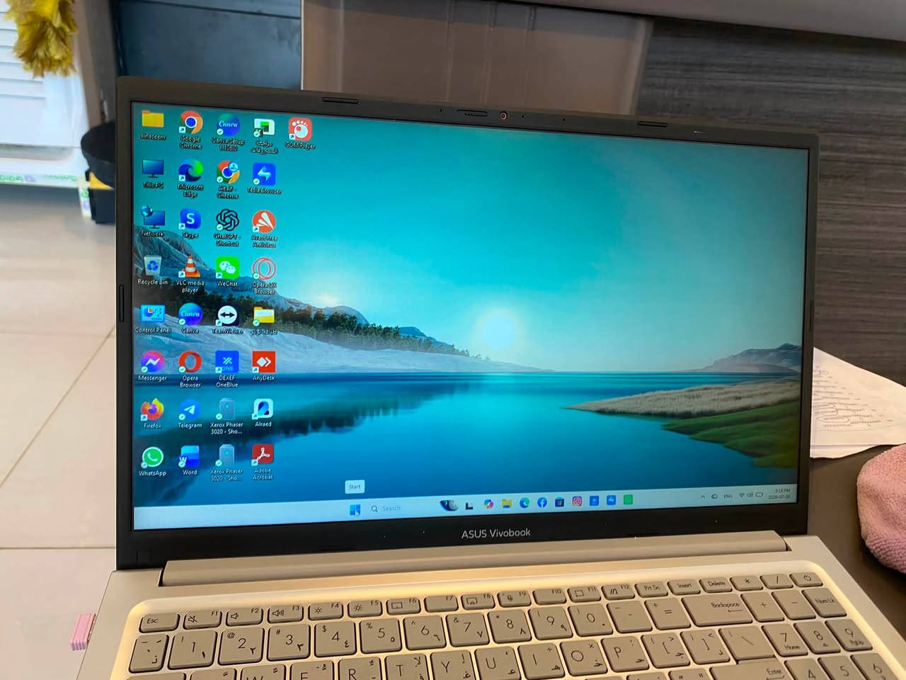 سلام عليكم لابتوب للبيع ( Asus vivobook)
مواصفاته حلوه مستخدم سبوع فقط العنوان البصره للتواصل واتساب ***********
