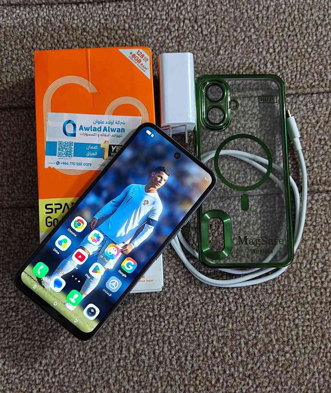 تكنو سبارك كو 2
نضيف كلش 
مواصفات الجهاز
مساحة التخزين: 128 GB رام 8 💾
البطارية: 5000mAh 🔋
شحن تايبسي سريع
ملحقاته كاملة
 السعر 140 شراي خاص
 او واتساب ***********
