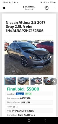 Nissan altima فول موصفات +SV رادار و  سلايت و تبريد مركزي و بصمة و تشغ...