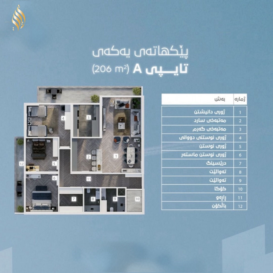 کوردی | عربي 
سودمەند بن لە ئۆفەری تایبەت بە یەکەی ٢٠٦ م بەبۆنەی مانگی ڕەمەزانەوە .
بۆ وەرگرتنی زانیاری زیاتر دەتوانن پەیوەندی بکەن بە بەشی فرۆشتن:

***********
***********
***********

استفيدوا من العرض الخاص بالشقق مساحة 206م بمناسبة شهر رمضان المبارك.
لمعرفة كافة التفاصيل الاخرى يمكنكم الاتصال 
***********
***********
***********
