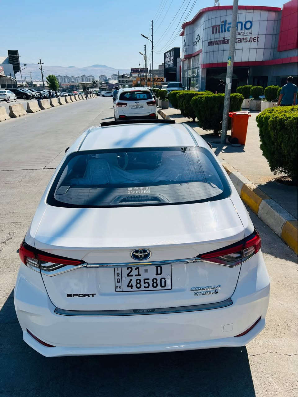 Toyota corolla 2024 
٢٤ هەزار رۆشتوە 
قوبێکی بەسیتی هەیە لە سنوقەکەی ژێر رەقەمەکەیە
کامل جوانکاری بۆ کراوە 
تەحویل خرامە بە شەرت
ناونیشان:سلێمانی
***********
*********** السليمانية, العراق
