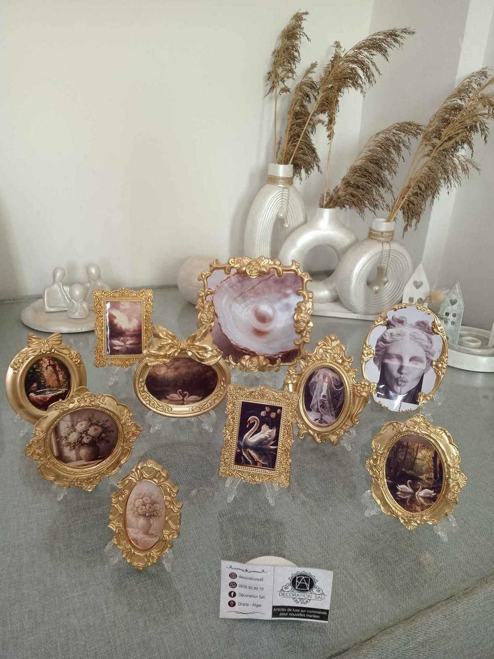 Cadre carré 17/17cm,oval 15/11cm avec grand miroir 27/18cm et les autres des mini cadres de décoration style vintage الجزائر, بئر مراد رايس


**إذا كنت صاحب هذا الإعلان وتريد حذفه لأي سبب، رجاءا أرسل رسالة إلى الدعم الفني**