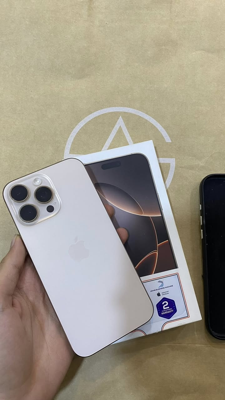 ايفون 16 برو ماكس
الذاكرة : 256
iPhone 16 Pro Max
البطاريه 98 بسبب التحديث الجديد .يعني هيه 100
النضافه :100
الجهاز نضيف جداً جداً الجاهز تحت الضمان ينتهي 2026/5/26
الجهاز وتر بروف 
الجهاز مضمون من الخدوش اي خلل 
كما موضح بالصور الجاهز خالي من اي نقوصات 
كارتون الهاتف مع الابره لخراج الشريحه 
مع كيبل الهاتف  . السعر قابل لتفاوض قليل جداً 
رقم الهاتف ***********
العنوان البصرة كرمة علي
