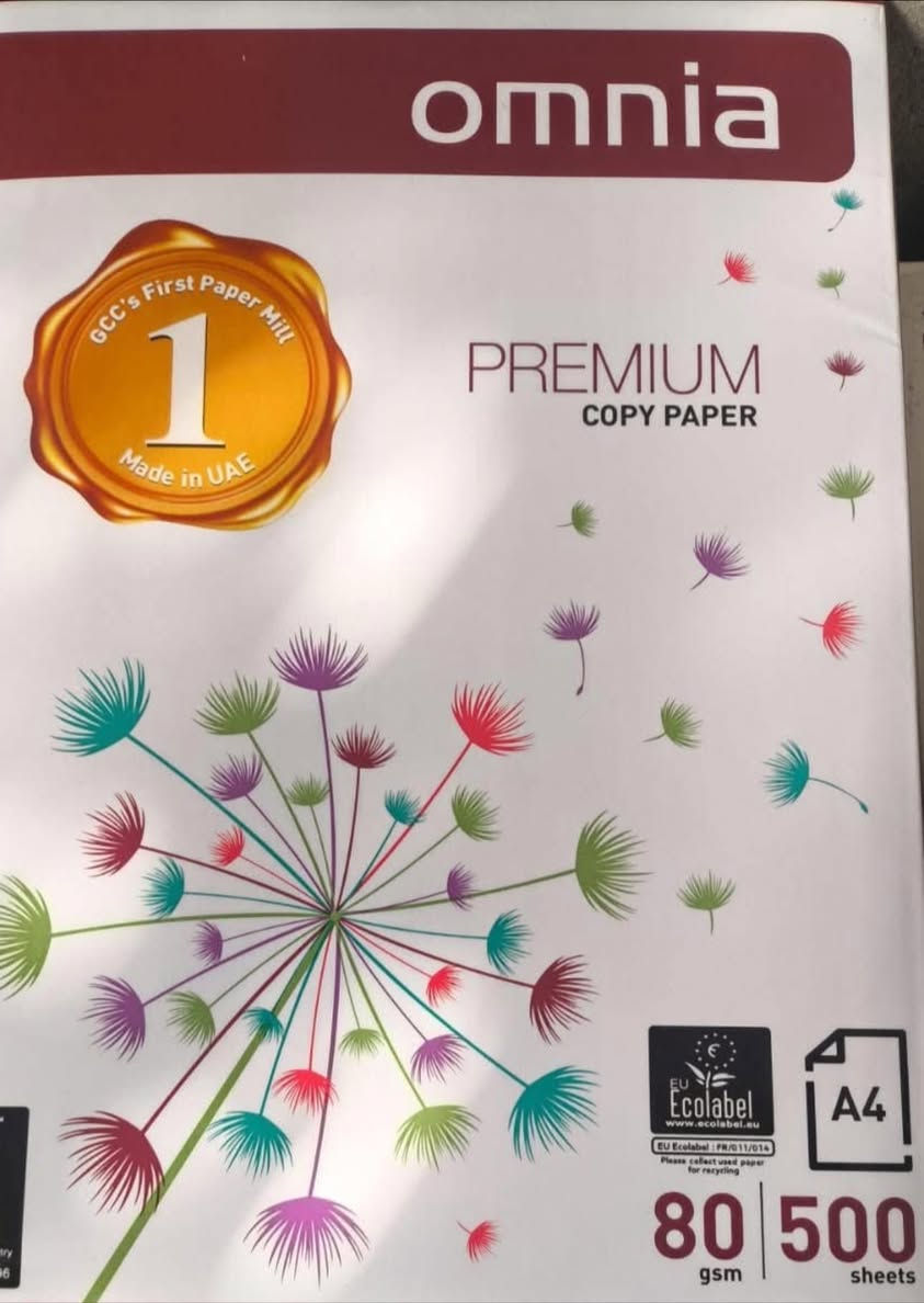 توفر  ورق استنساخ / Omnia / 
* النوع: (ورق تصوير وطباعة فاخر)
* المقاس: A4 (210 × 297 ملم)
* الوزن: 80 gsm (80 غرام/م²)
* عدد الأوراق: 500 ورقة في الرزمة
* بلد المنشأ: الإمارات العربية المتحدة

المميزات المتوقعة لورق 80 غم:
* بياض جيد ووضوح للطباعة.
* انسيابية في السحب داخل الطابعات

         وبسعر 22.500 للكارتون الواحد 
          مع التوصيل مجاني داخل بغداد 
                    اقل طلب 10 كارتون 

يوجد توصيل كميات خارج بغداد
للحجر مراسله على الخاص


**إذا كنت صاحب هذا الإعلان وتريد حذفه لأي سبب، رجاءا أرسل رسالة إلى الدعم الفني**