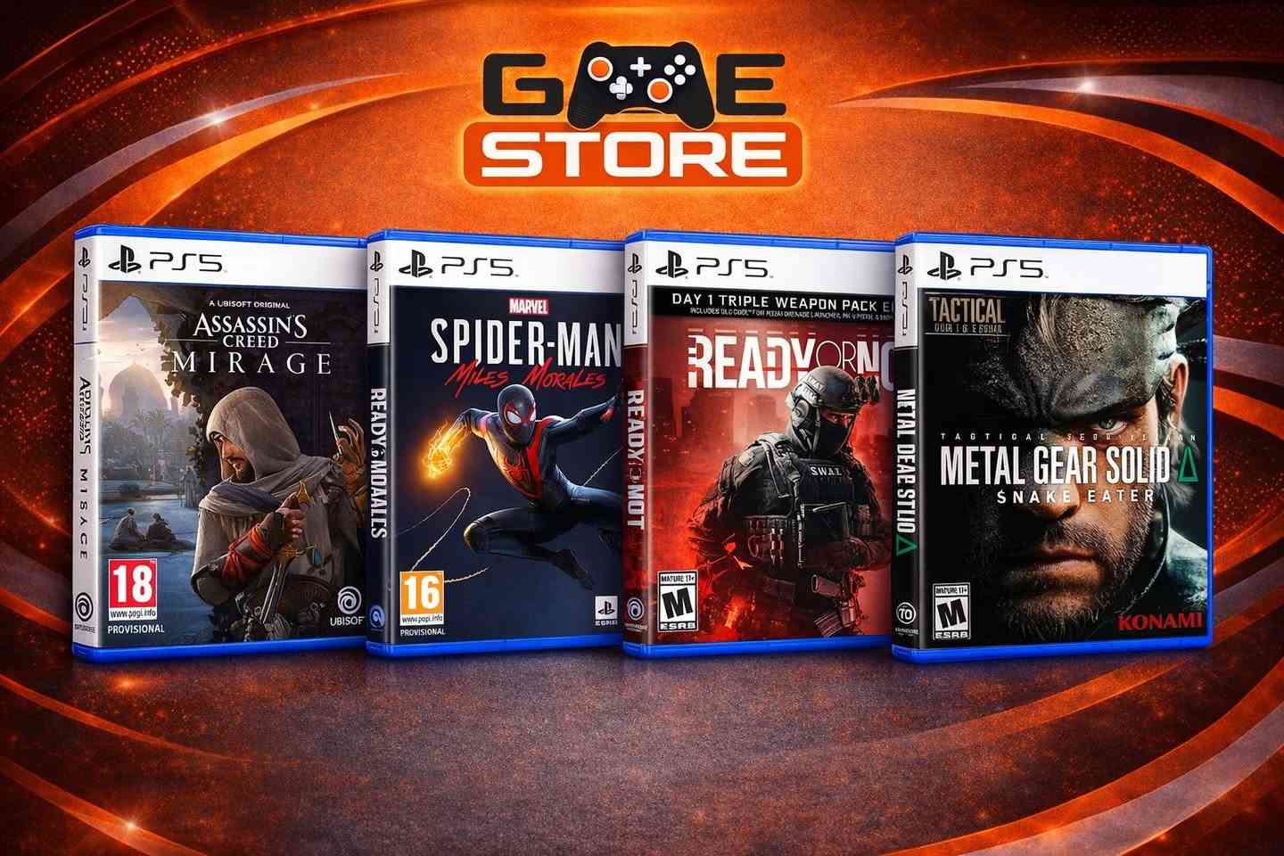 #متوفر PS5 🎮 وPs4
بارخص الاسعار 
🔹 سعر اللعبة الواحدة: 10,000 د.ع
ضمان استبدال اسبوع كامل


**إذا كنت صاحب هذا الإعلان وتريد حذفه لأي سبب، رجاءا أرسل رسالة إلى الدعم الفني**