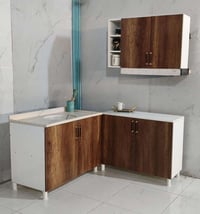 كاونتر MDF • خشب • سنك