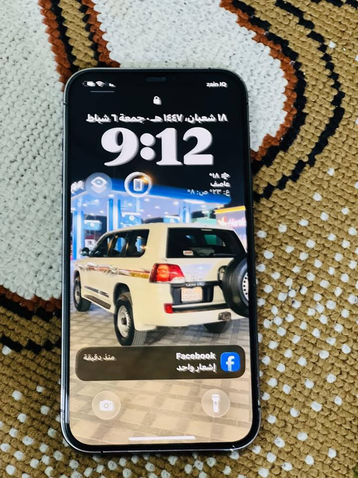 ايفون 12 برو ماكس.
اتصال رقم *********** بيع مستعجل

ذاكره ٢٥٦ 

نموذج M

بطاريه 80  

فقط ضهر بي كسور
