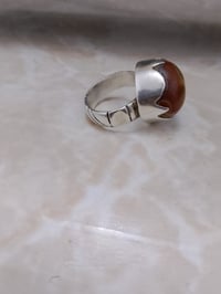 خاتم فضة • حجر خشن • العماره/ابورمانه