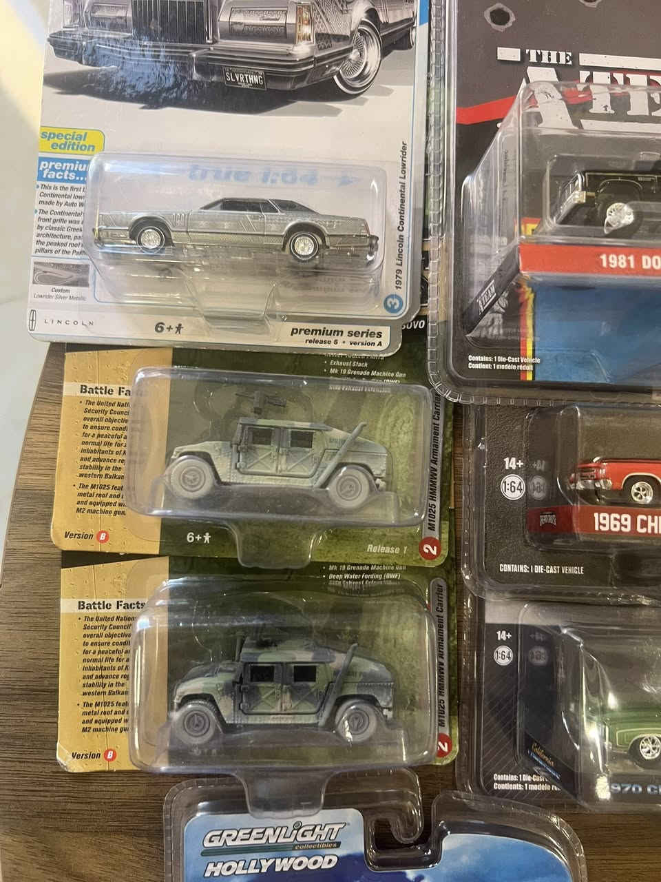 مساء الخير اصدقائي
1/64 من شركات مختلفه 
Greenlight &autoworld&hot wheels&johnny lightning
تباع المجموعه كامله 
سعر القطعه 16 الف. 
المجموع 336 الف قفل غير قابل للتفاوض 
الستلام مباشر. او توصيل


**إذا كنت صاحب هذا الإعلان وتريد حذفه لأي سبب، رجاءا أرسل رسالة إلى الدعم الفني**