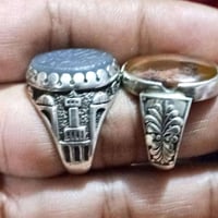 فضة عراقية • عقيق يماني مخطوط • عقيق طحلبي قديم