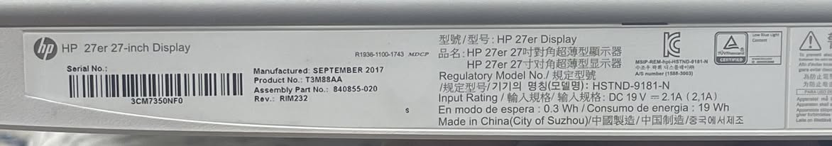 السعر 110,000 دينار عراقي (قفل)
شاشة حاسبة HP حجم 27 بوصة مستخدمة
الموديل 2017
التردد 60Hz
الدقة FULL HD (1920*1080)
الاستخدام:استخدام مكتبي وتصفح فقط (غير مخصصة للألعاب).
الحالة(استخدام 1750 ساعة).
المداخل [HDMI / VGA] (تأتي مع واير الطاقة).
الموقع [بغداد الجديدة]
للتواصل [***********] واتس اب فقط
https://wa.me/9647704657063 او اضغط على رابط الواتس اب
