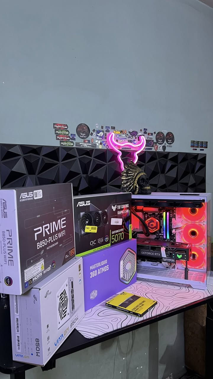 سلام عليكم تجميعه للبيع سعره مليونين و٦٠٠ مستعمله شهر حاله حال جديده مواصفاته:

CPU: RYZEN 7 9800X3D
GPU: RTX 5070 ASUS TUF GAMING OC 12GB 3FAN
MOTHERBOARD: B850 ASUS PRIME WIFI PLUS DDR5
RAM: 2*16 32GB CORSAIR VENGEANCE 6000HZ DDR5
HARD: NMVE M.2 1T WD GEN 4
WATER COOLER: COOLER MASTER ATMOS 360MM
POWER SUPPLY: 850W FSP 80 GOLD PLUS WHITE
CASE: Wj COOLMAN WHITE-4FAN
مكاني بغداد حي جميله


**إذا كنت صاحب هذا الإعلان وتريد حذفه لأي سبب، رجاءا أرسل رسالة إلى الدعم الفني**