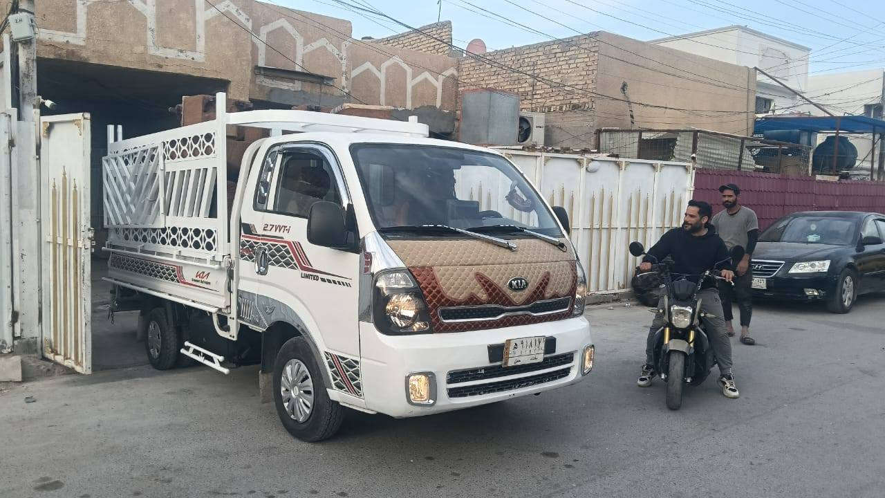 السلام عليكم كيا 2700رقم بغدادالماني موديل 2019محرك كير اكسل شاصي حداديه تخم تاير جديد السياره خير من الله التليفون ***********
