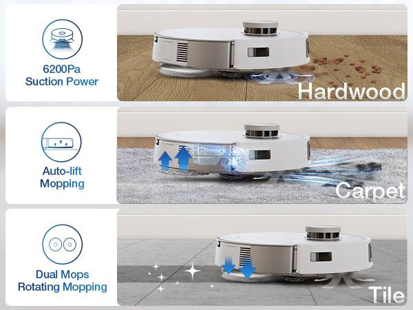 Ecovacs T20 omni
كنس و مسح بفرج دوارة
 تفريغ ذاتي للغبار 
غسل الوصل وتنشيفه بماء حار وبهواء حار
 وكذلك رفع الوصل اوتماتيكي عن السجاد 
خرائط متعددة 
مساعد صوتي مدمج
 تجاوز عوائق
 مع تطبيق ايكوفاكس الممتاز 
مع قوه شفط ممتازة 6000 باسكال
 ومستويات متعدده للكنس والمسح

السعر عالخاص


**إذا كنت صاحب هذا الإعلان وتريد حذفه لأي سبب، رجاءا أرسل رسالة إلى الدعم الفني**