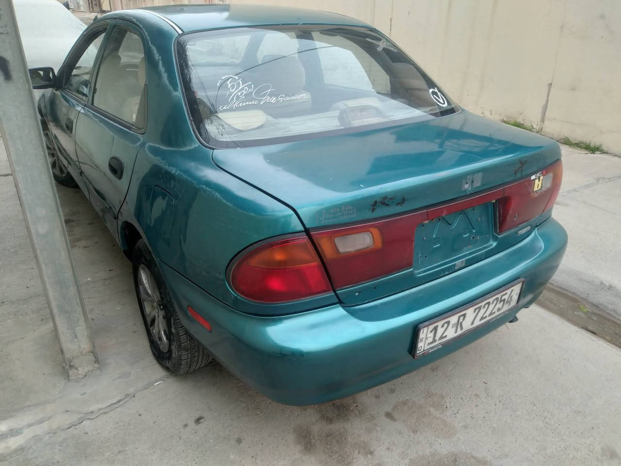 ماصدة ٣٢٣ موديل ٩٥ كير تومامتيك بور تبريد محرك ١٦ كابون بانزين السنويه لغاية ٢٠٣٠ السعر ٣٤$ شرط التحويل من الشرعي رقم  الهاتف ***********.           ***********
