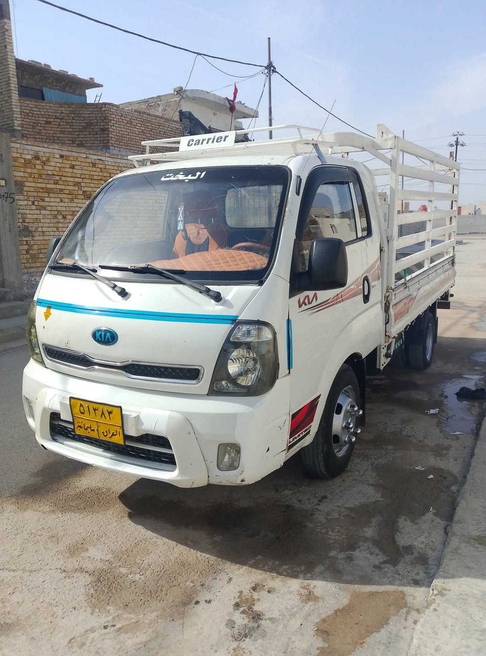 سلام عليكم كيه حمل للبيع موديل 2010 رقم سليمانية تخم تاير جديد محور ويل 14 ستد 27 السياره مكفوله كفاله عامه محجر تسكام مكينه وكير جدد دوشمه جديده شاصي رقم شاصي كله مكفول مكان السياره واسط السعر 83 وبيها مجال ***********
