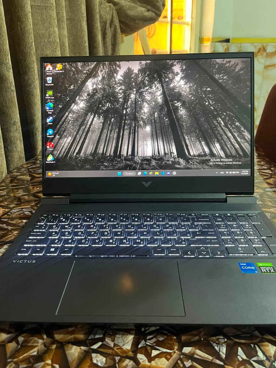 * HP Victus 16
* i5 12500H
* RTX 3050 4GB
* RAM 16GB DDR5
* SSD 1TB


**إذا كنت صاحب هذا الإعلان وتريد حذفه لأي سبب، رجاءا أرسل رسالة إلى الدعم الفني**