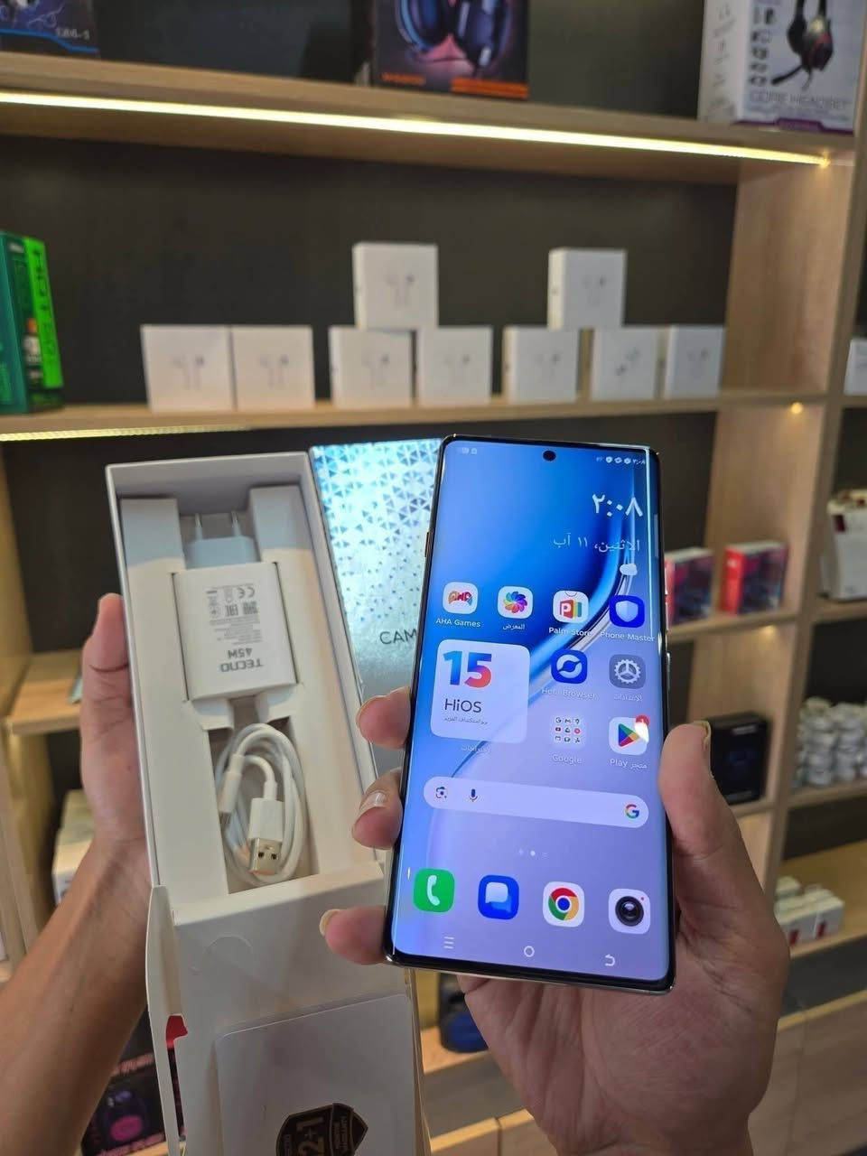 💙TECNO CAMON 40 PRO 5G
مع كارتون وكامل ملحقات 😗
سعر 249 الف فقط 😍
جهاز شاشه قوس ضد الكسر وضد الماء يدعم الذكاء الاصطناعي اخر اصدار 💪🤩
ذاكره 256 
رام 16 
بطاريه 5000
شحن سريع 44 واط ☺️
شاشه سوبر اموليد 
بصمه بلشاشه 
معالج جدا قوي 💪 
ببجي 90 فريم بقية الألعاب 120 فريم
كامرات 108 MP جدا جميله عدسه واسعه ☺️
جهاز كامل متكامل جدا رهيب😙
الوان شاشه جدا جميله 
شاشه 144HZ سريعه جدا
بصوت ستريو دبل سماعه 
نضافه 100%100😃
مامفكوك علا وضعيت الوكاله 🫠
يدعم جميع خدمات الجهاز 😊
سعر 249 الف فقط 😘
واتساب ***********
اربيل هفالان قرب جامع سيد طيب
#اربيل_هفالان
