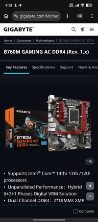 ورحمة الله إخوان بورد b760 gaming Ac WiFi كما موضوع بالصور يدعم WiFi و...