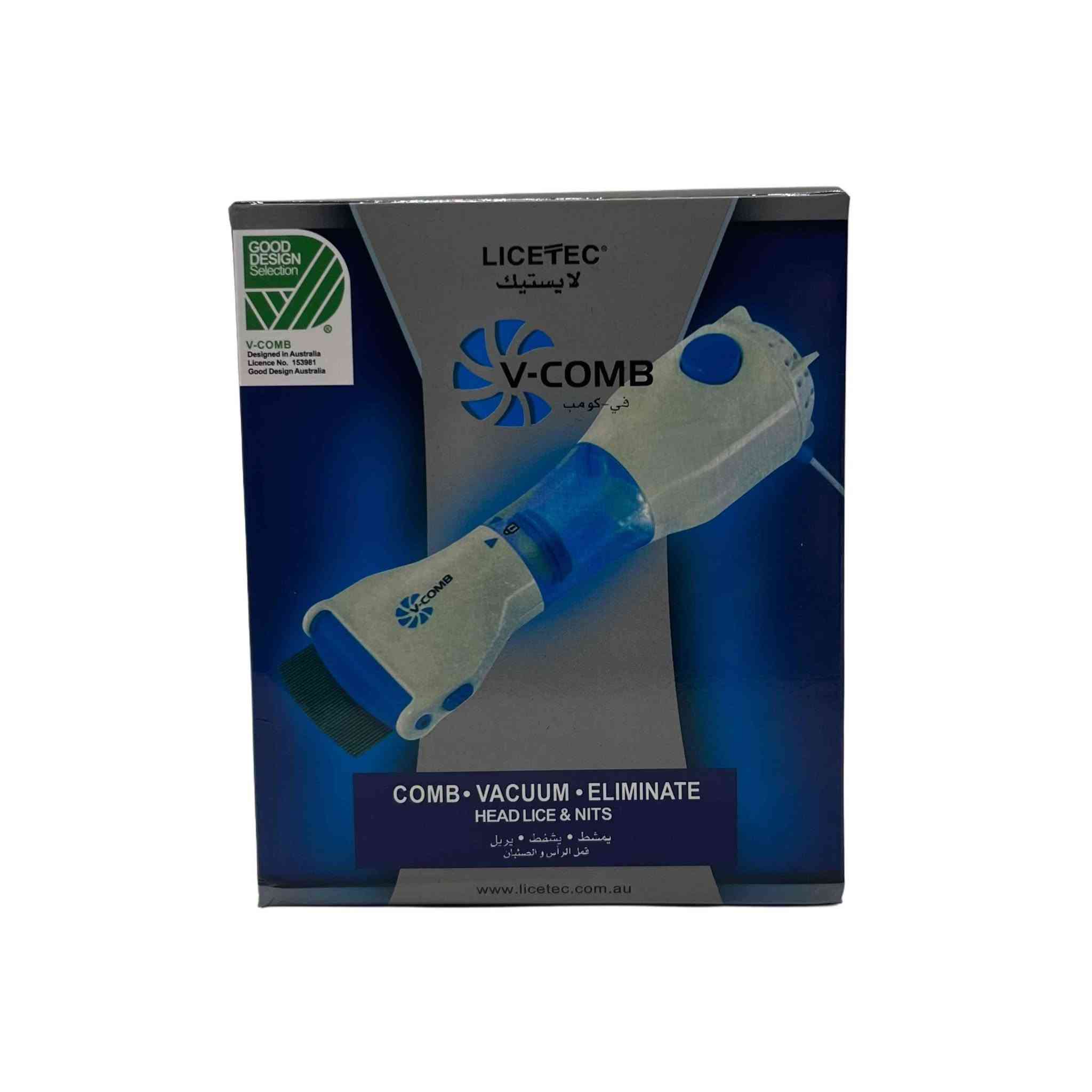 جهاز إزالة قمل الرأس الكهربائي V-COMB من LICETEC مع فلتر التقاط قابل للاستبدال

جهاز V-COMB من LICETEC هو أداة كهربائية مصممة لتمشيط وشفط قمل الرأس والبيض في نفس الوقت، مع فلتر التقاط مضاء بإضاءة LED لرؤية أوضح أثناء الاستخدام.

• يعمل بتقنية التمشيط والشفط لسحب القمل والبيض إلى فلتر الالتقاط

• فلتر التقاط قابل للاستبدال (للاستخدام مرة واحدة)

• أسنان من الستانلس ستيل بحواف مستديرة مع زاويتين تمشيط قابلتين للتعديل

• وحدة فلتر مضاءة بإضاءة LED لرؤية ما يتم التقاطه

• تصميم مدمج ومريح في الاستخدام

• يعمل بالكهرباء (AC Powered)

• الموديل: TTVC01
• الجهد الكهربائي: 220–240 فولت
• التردد: 50/60 هرتز
• القدرة: 50–200 واط
• الحماية من الصدمة الكهربائية: Type BF
• درجة الحماية: IP22
• درجة حرارة التشغيل: من 5° إلى 40° مئوية
• رطوبة التشغيل: 15% إلى 93% (بدون تكاثف)
• درجة حرارة التخزين: من -25° إلى 70° مئوية
• رطوبة التخزين: 5% إلى 93% (بدون تكاثف)
• الوزن: تقريباً 320 غرام

محتويات العلبة:
• جهاز V-Comb
• فلاتر التقاط قابلة للاستبدال
• فرشاة تنظيف بغداد, العراق


**إذا كنت صاحب هذا الإعلان وتريد حذفه لأي سبب، رجاءا أرسل رسالة إلى الدعم الفني**