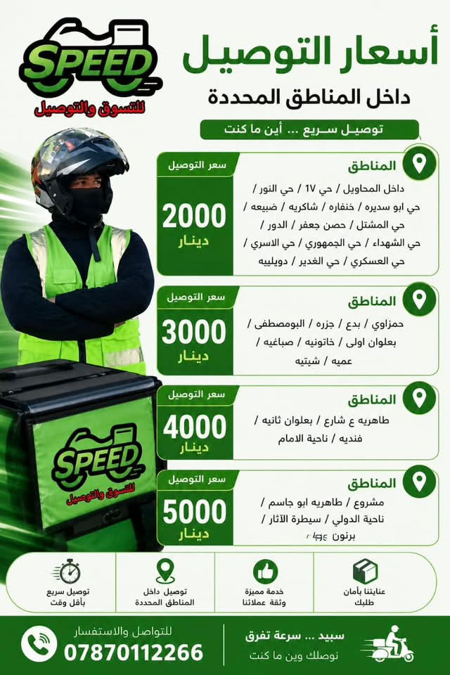 سبيد السرعه والاتقان 💚
واتساب :***********
